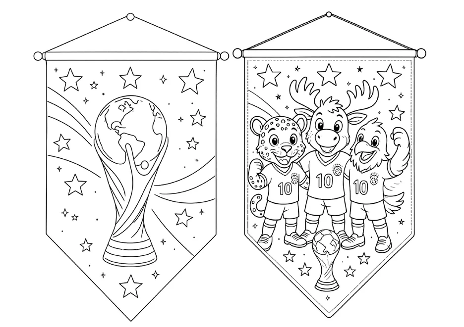 Bandeirinhas da copa do mundo para colorir e imprimir para imprimir e colorir - imagem 2